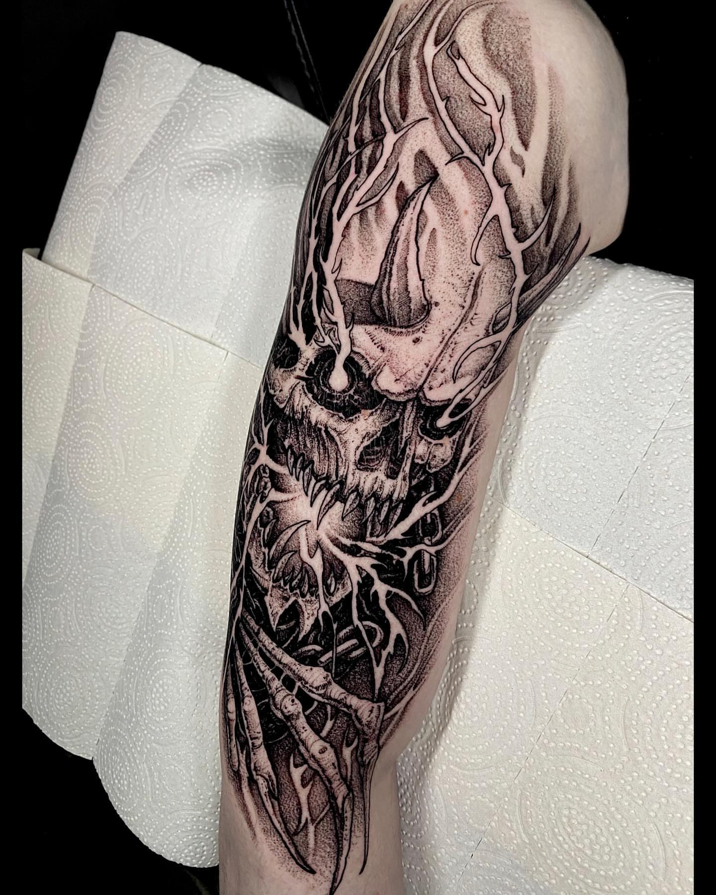 Tattoo by @sflpczk — black_and_grey, realism