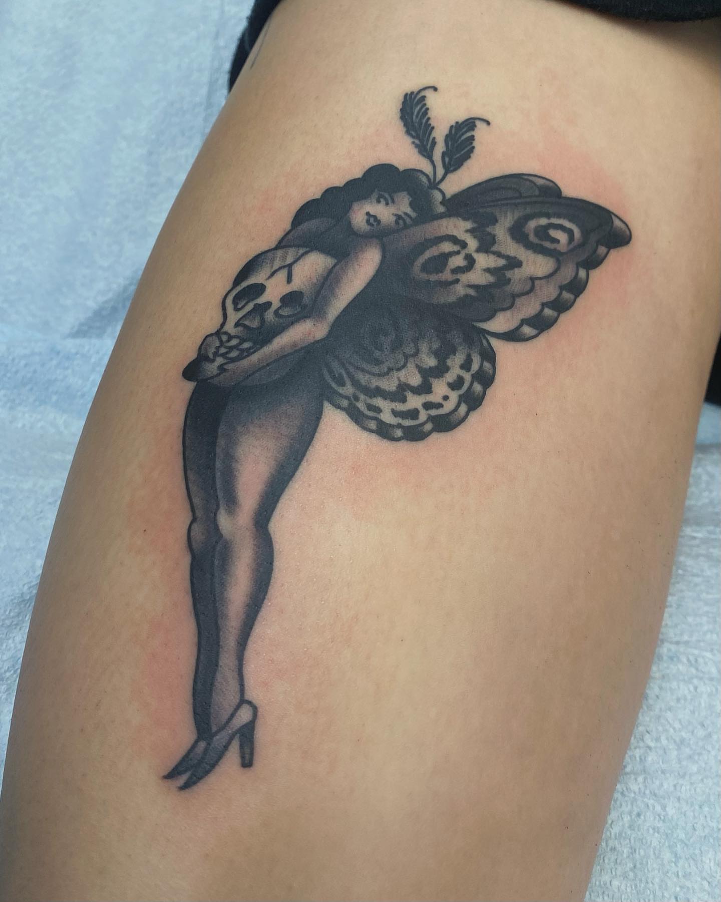 Tattoo by @clarenceworley — black_and_grey