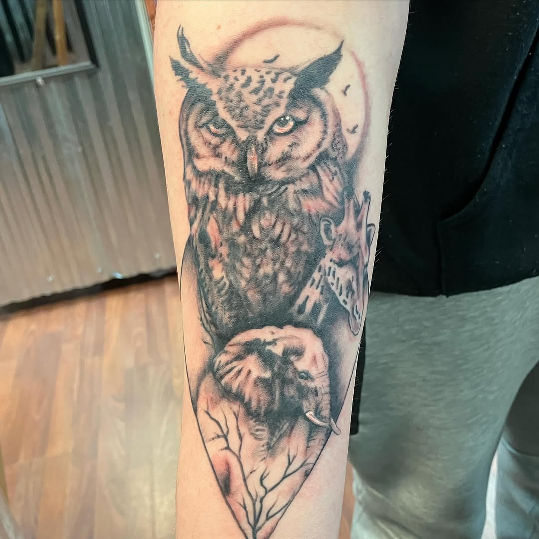 Tattoo by @james_sparkman_tattoos — realism, black_and_grey