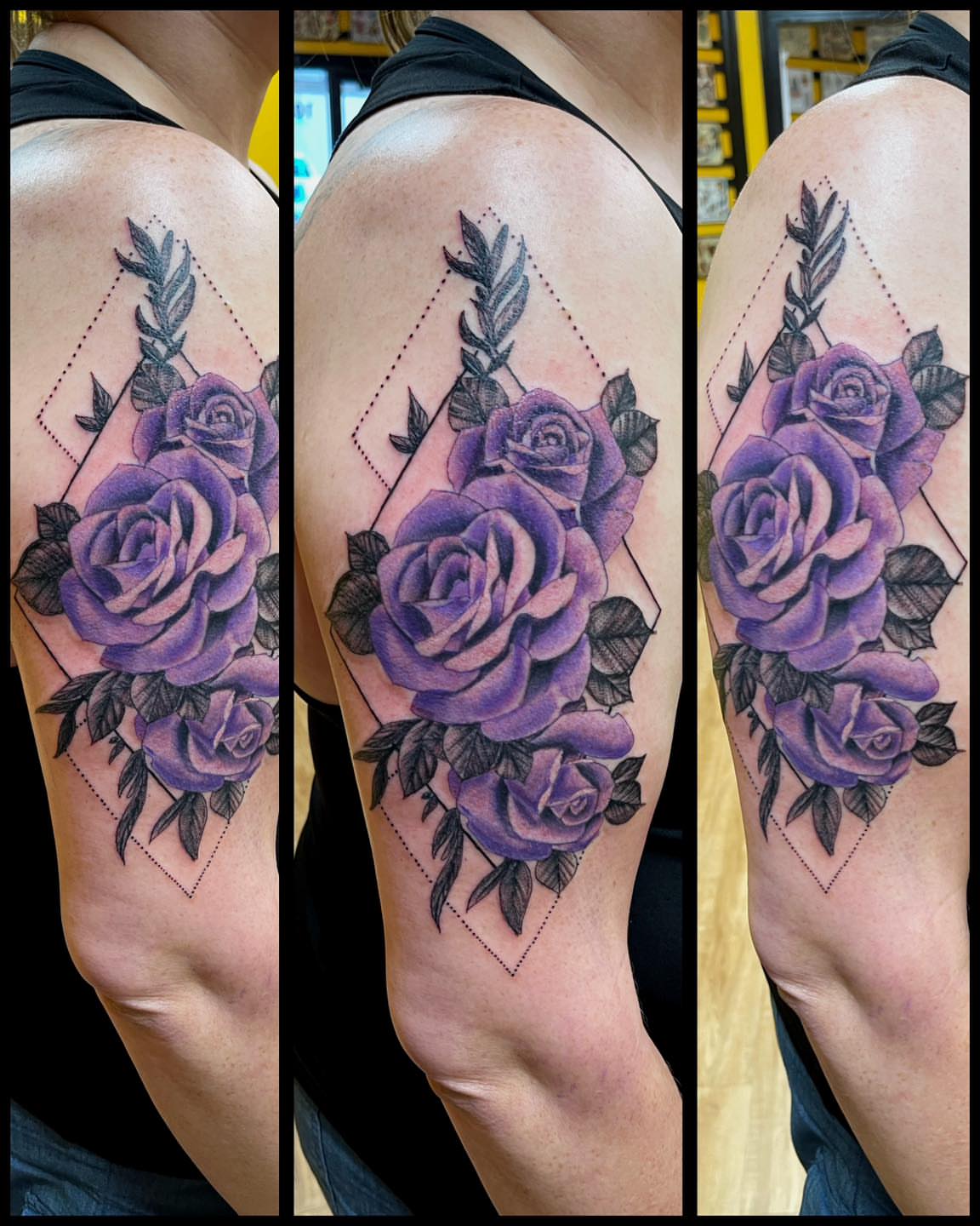Tattoo by @famous77 — geometric, black_and_grey
