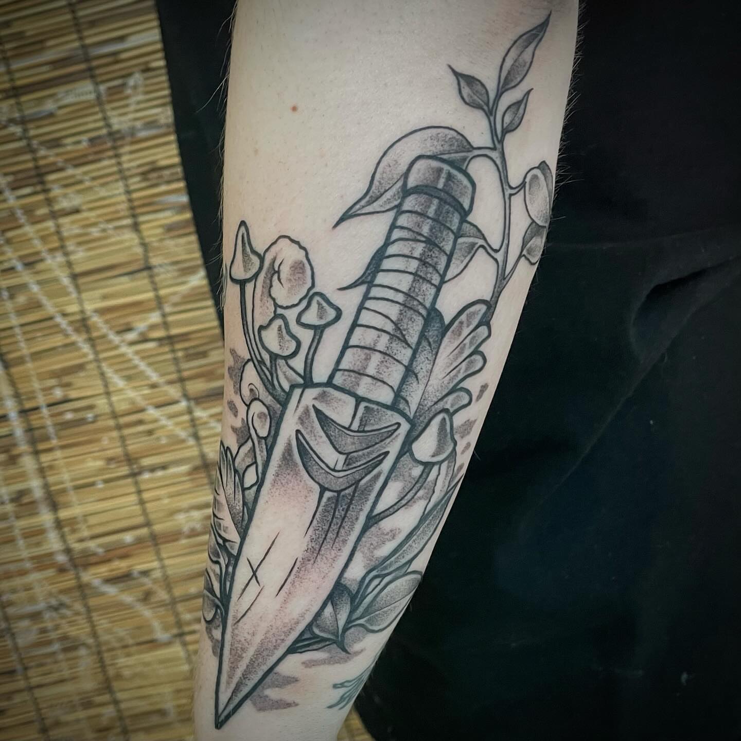 Tattoo by @darkwood.tattoos — dotwork, black_and_grey