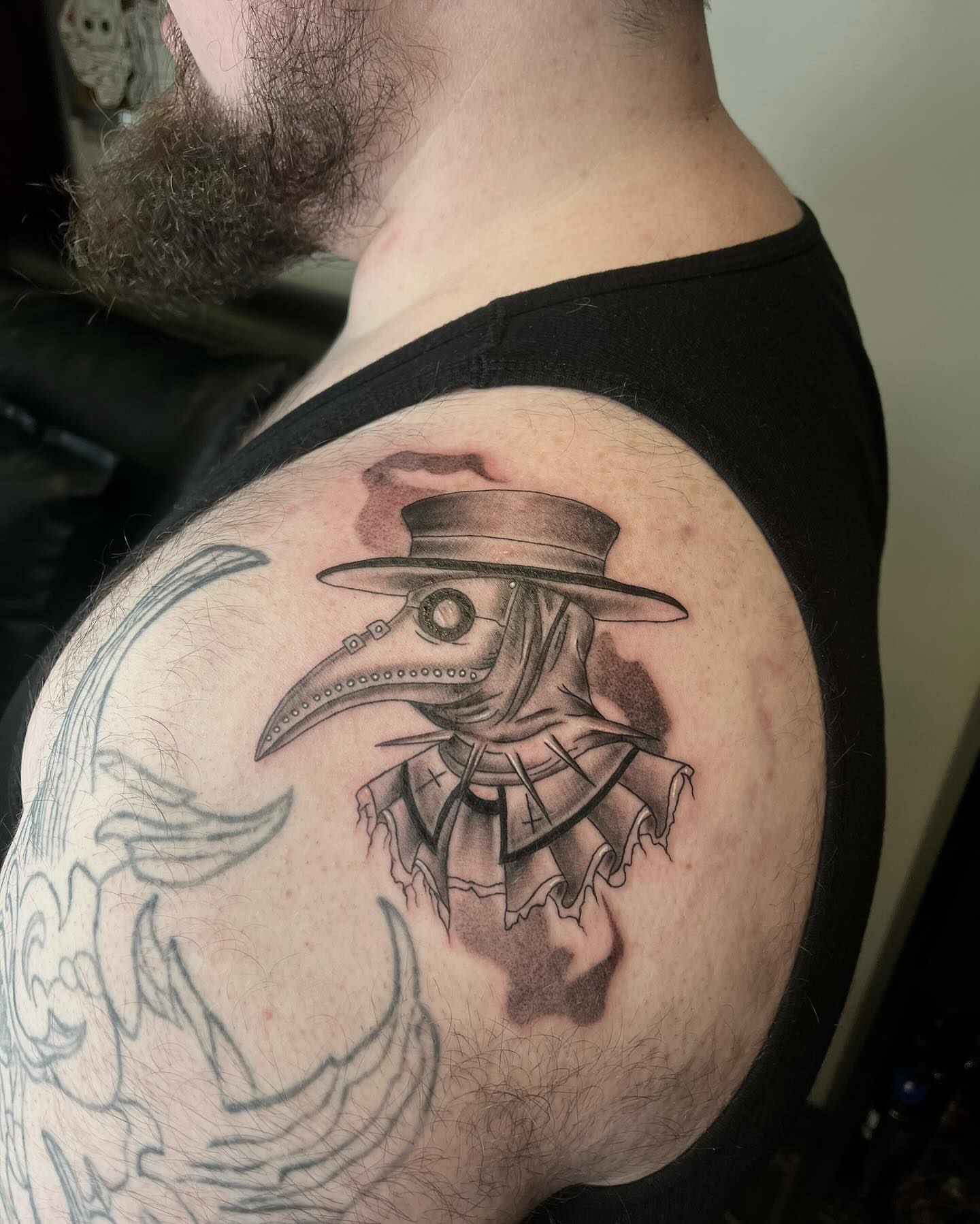 Tattoo by @jayspike_tattoos — black_and_grey