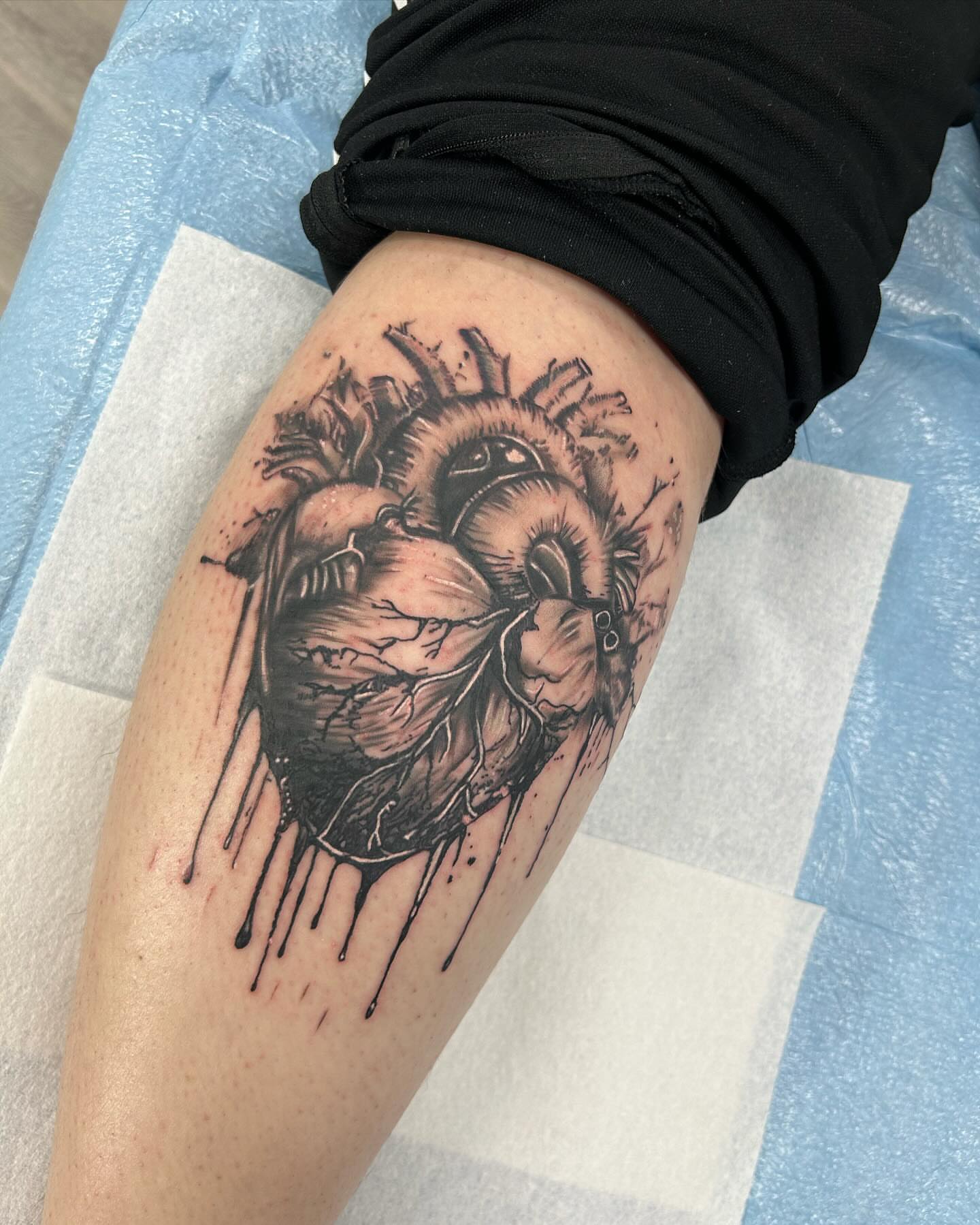 Heart realism tattoo on the forearm by Alyssa Turner