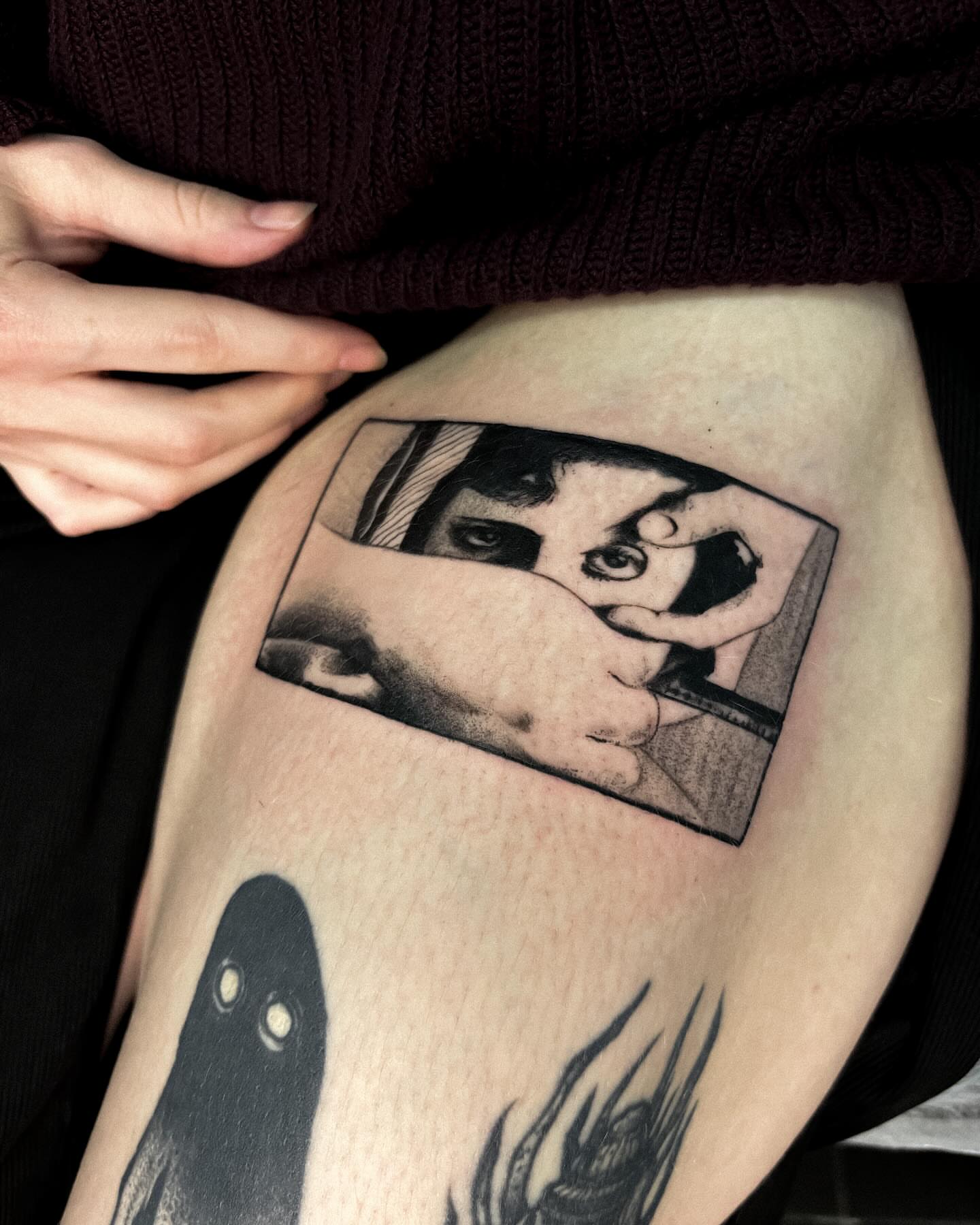 Tattoo by @web4tt — black_and_grey, realism