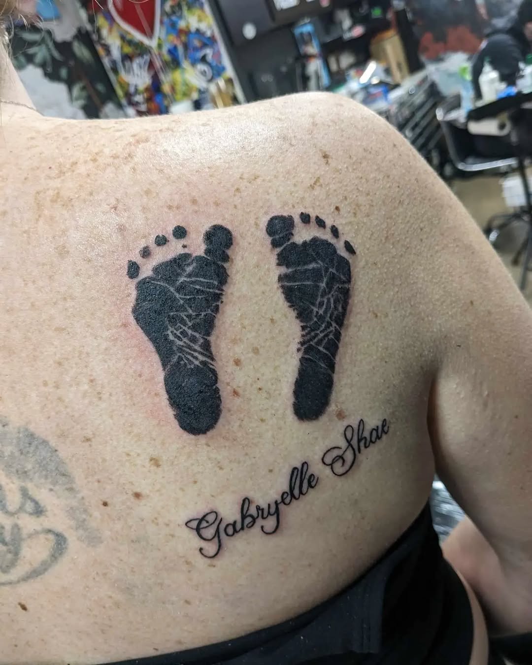 Tattoo by @seth.opotamus β lettering_script, black_and_grey