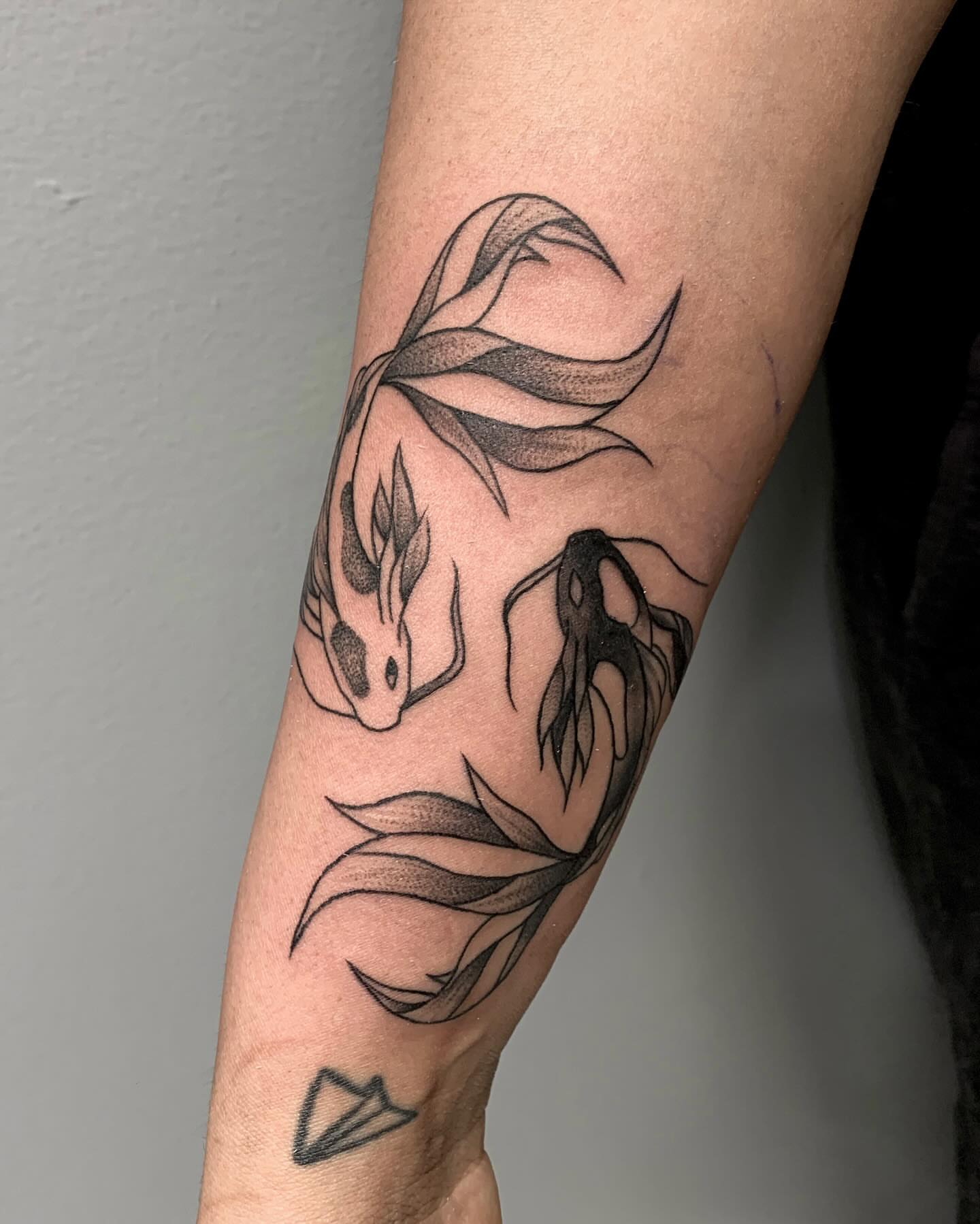Mythical creature dotwork tattoo on the forearm by ✿ Desiree Gawle ✿