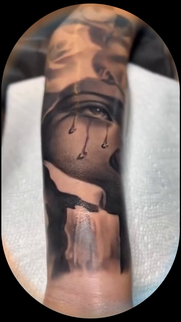 Candle and eye realism tattoo by Jason Martinez