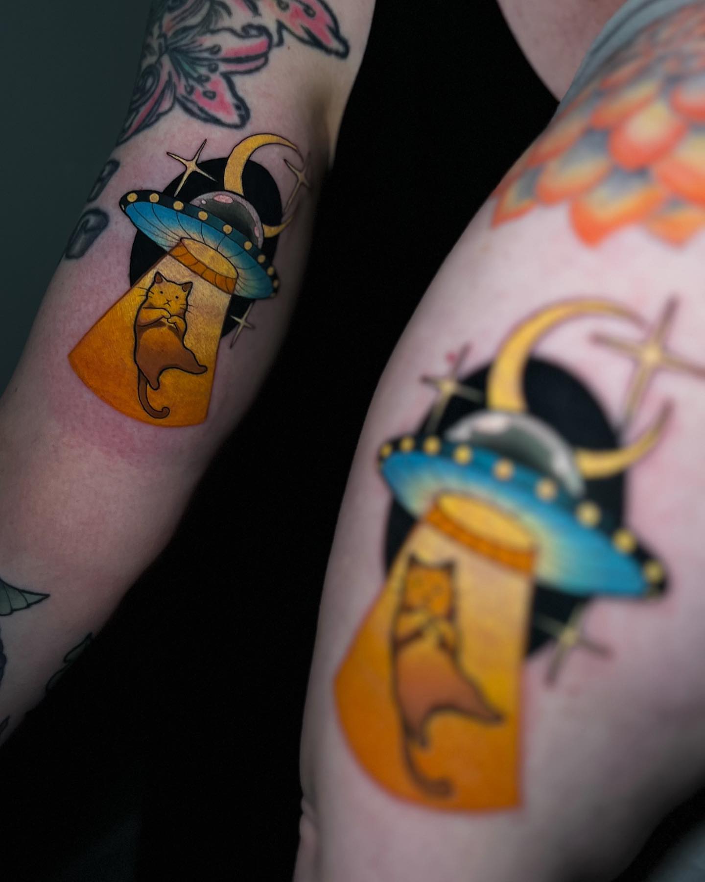 Tattoo by @kikifiligree — american_traditional, dotwork