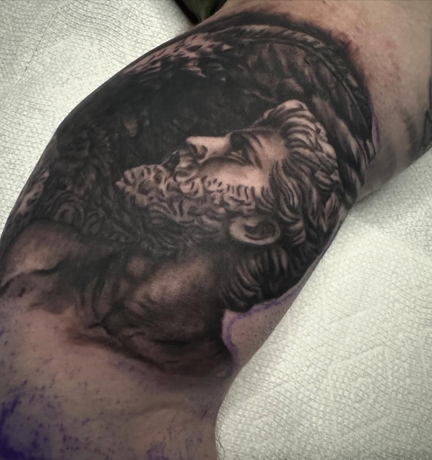 Tattoo by @treyparsonsart — black_and_grey, realism