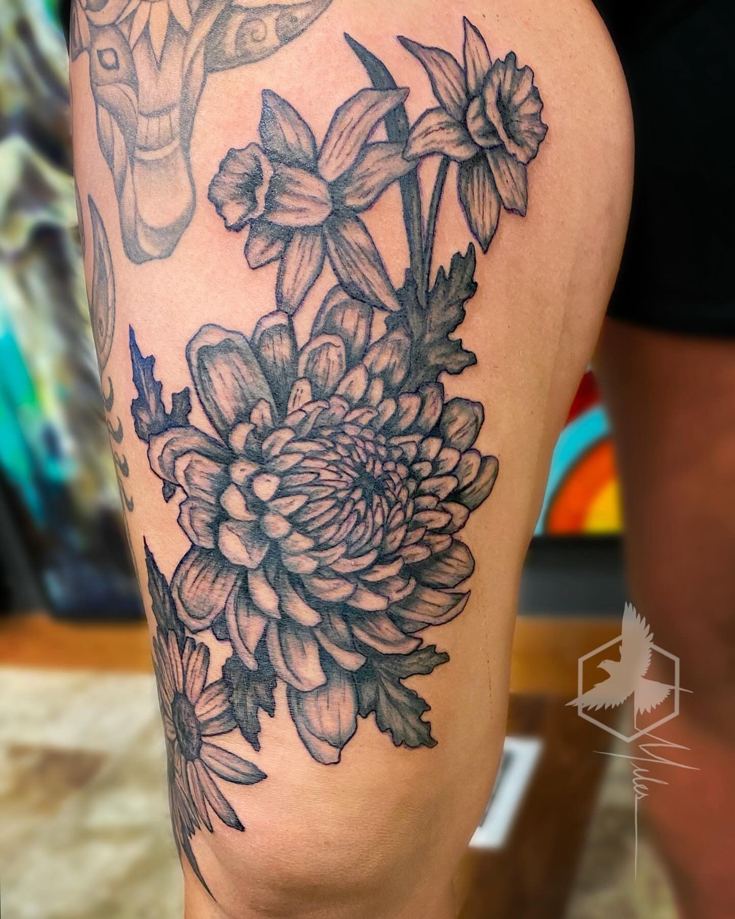 Tattoo by @milesbrowne — black_and_grey, realism
