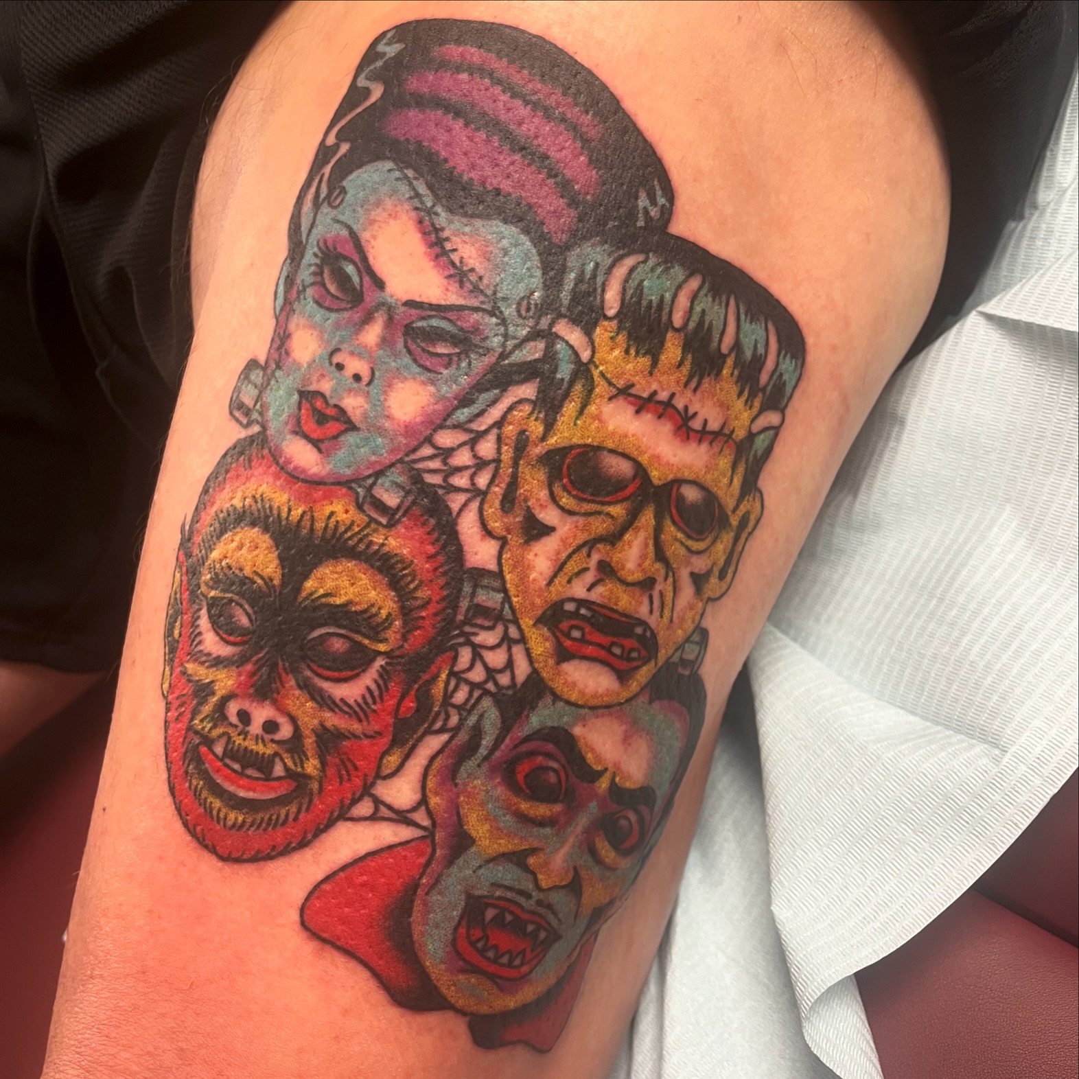 Tattoo by @fearlessfoxes — american_traditional, dark_realism