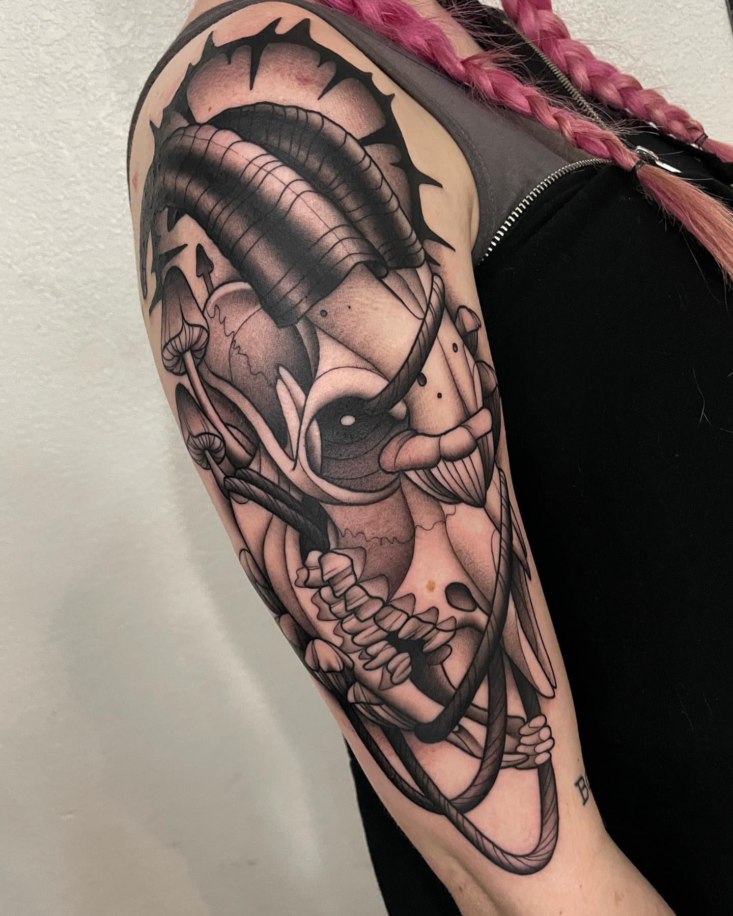 Tattoo by @amyjeantattoos — black_and_grey, realism
