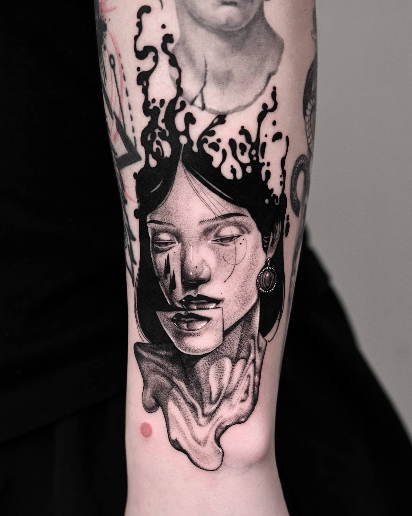 Tattoo by @9rukim — black_and_grey, realism