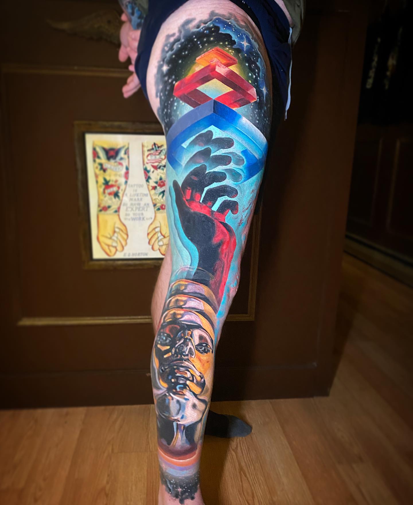 Tattoo by @aaronmckinneytattoo — geometric