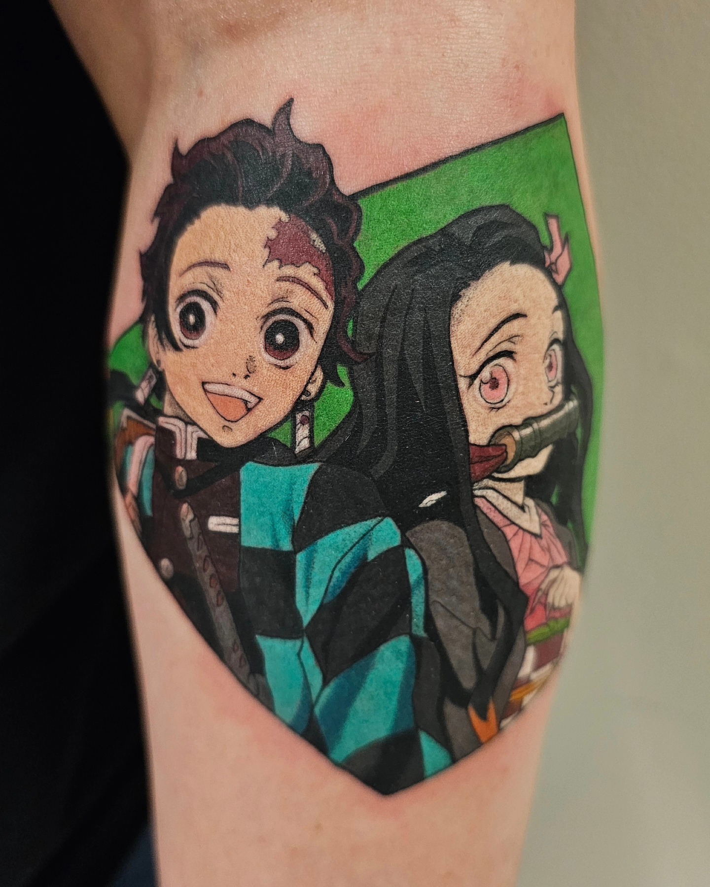 Anime characters anime tattoo on the forearm by Nikki 💀🌿