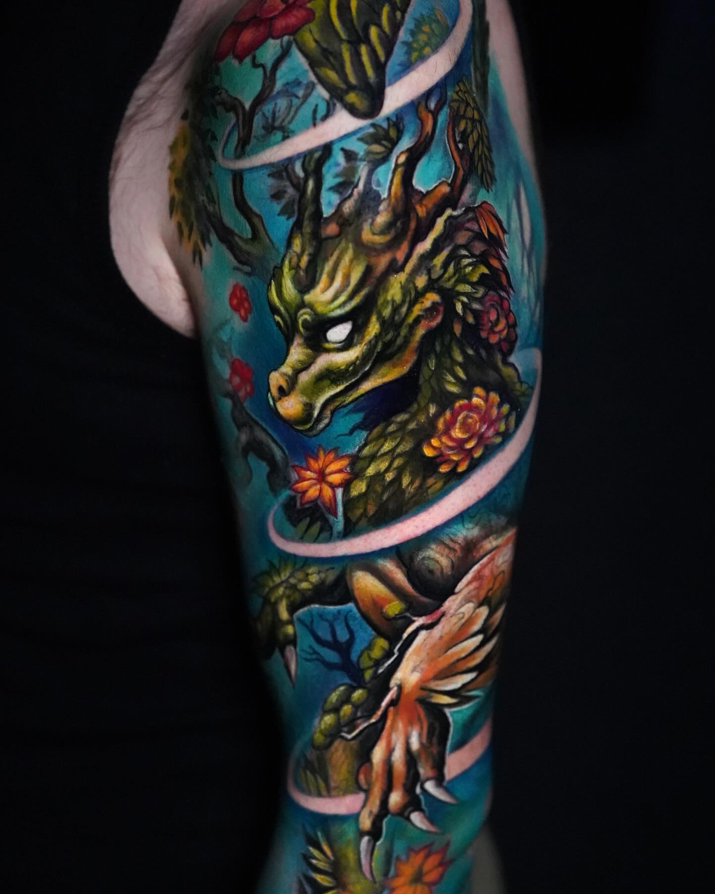 Tattoo by @charleshuurman — japanese_irezumi, dotwork