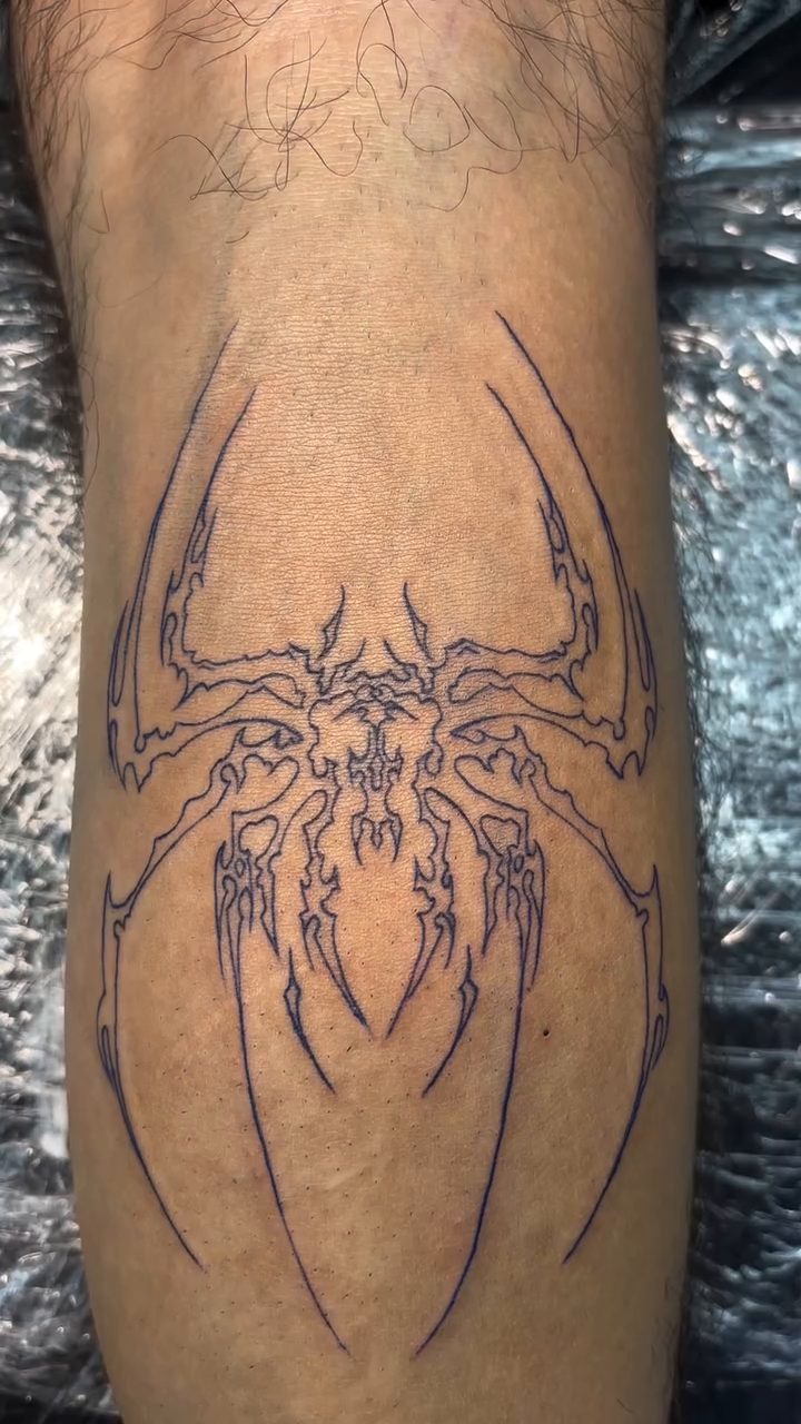 Spider blackwork tattoo by πΈππππ¦π£ππΈ