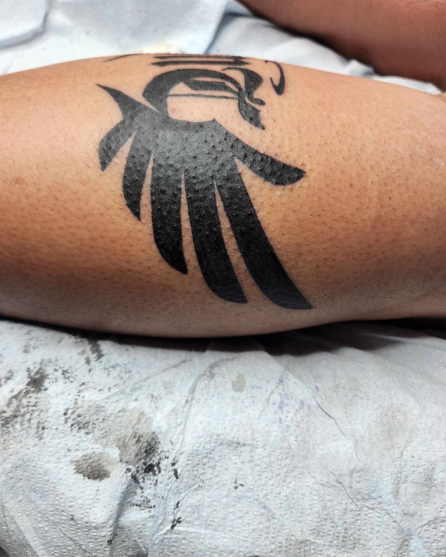 Tattoo by @jamesdamoreart — black_and_grey
