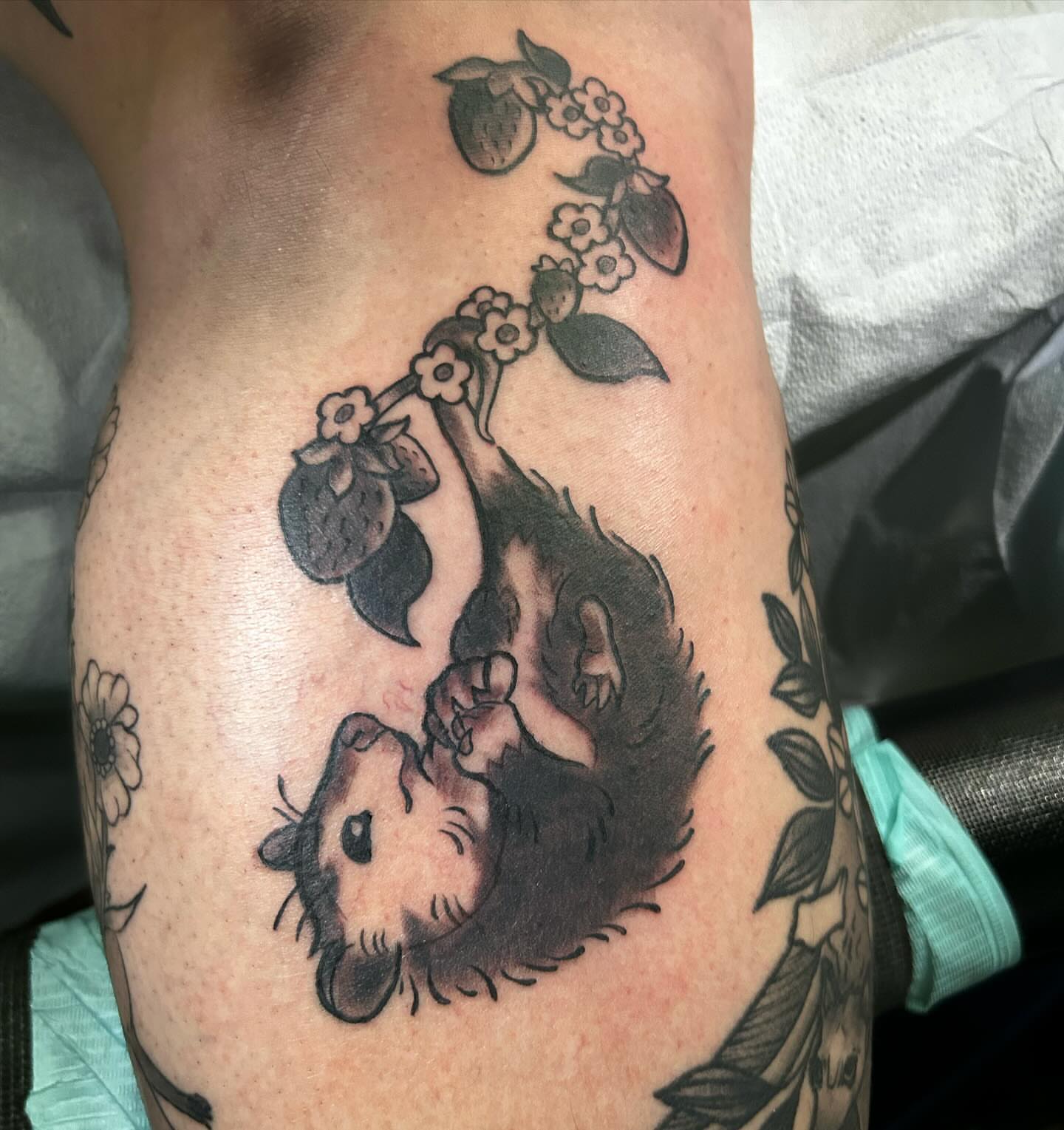 Tattoo by @trashboattattoos — black_and_grey
