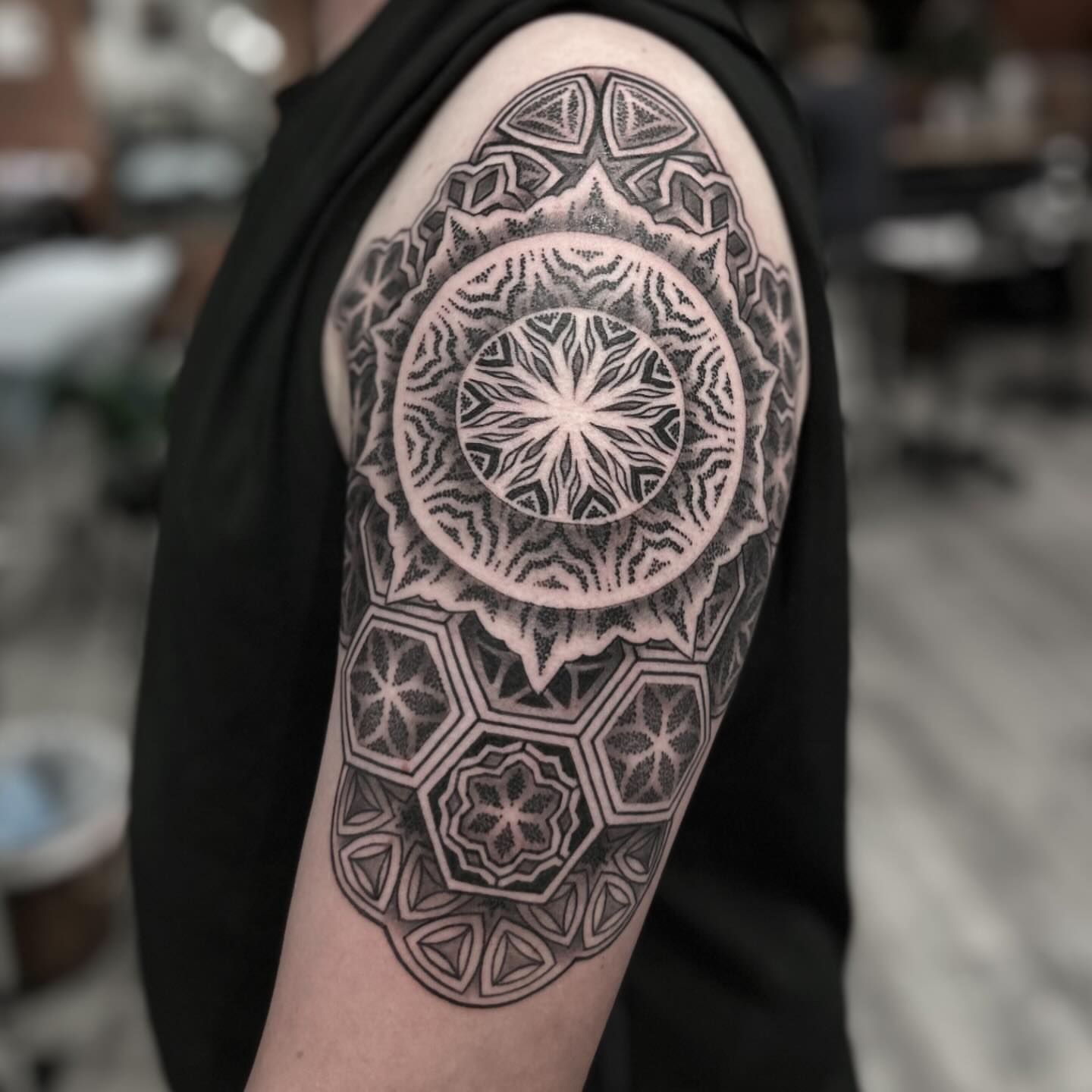 Tattoo by @ericharetattoo — geometric