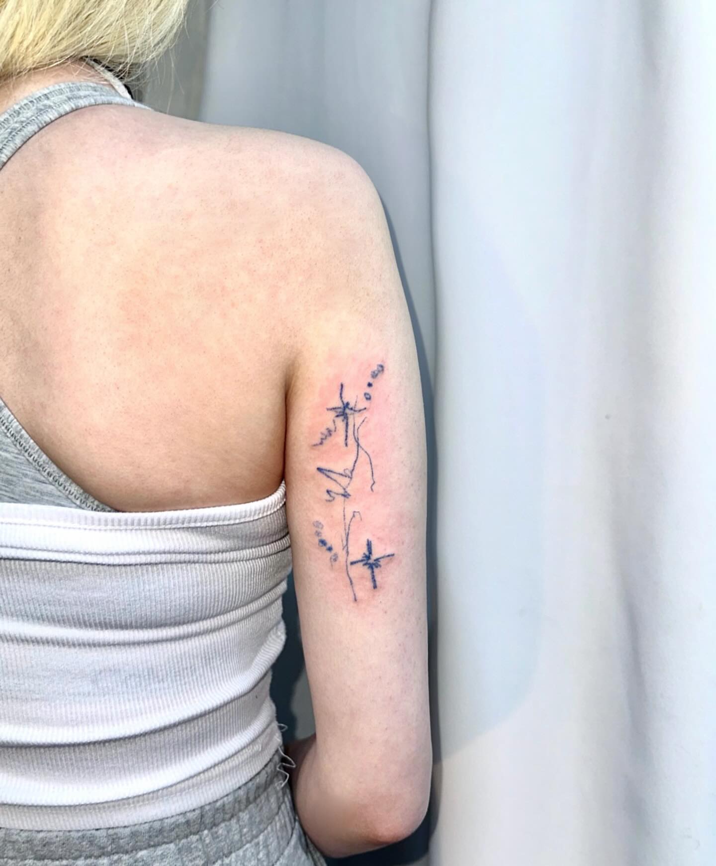 Tattoo by @011poke — fine_line, dotwork