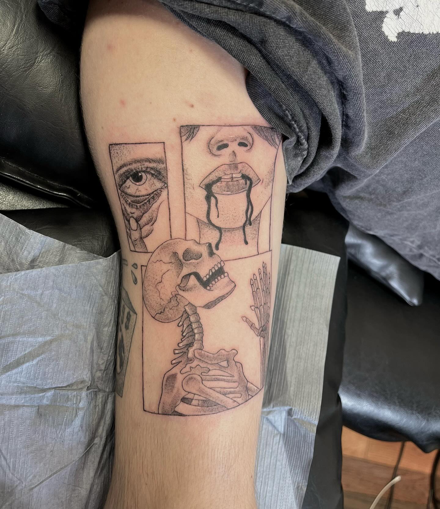 Tattoo by @jayspike_tattoos — dotwork