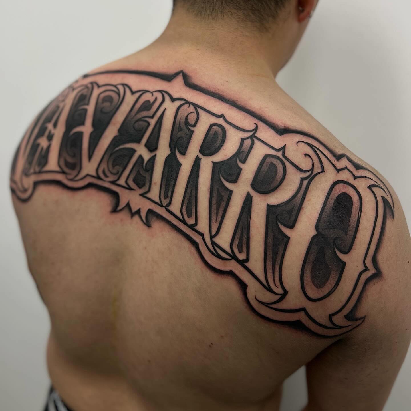 Tattoo by @aleckzi_ramos — lettering_script