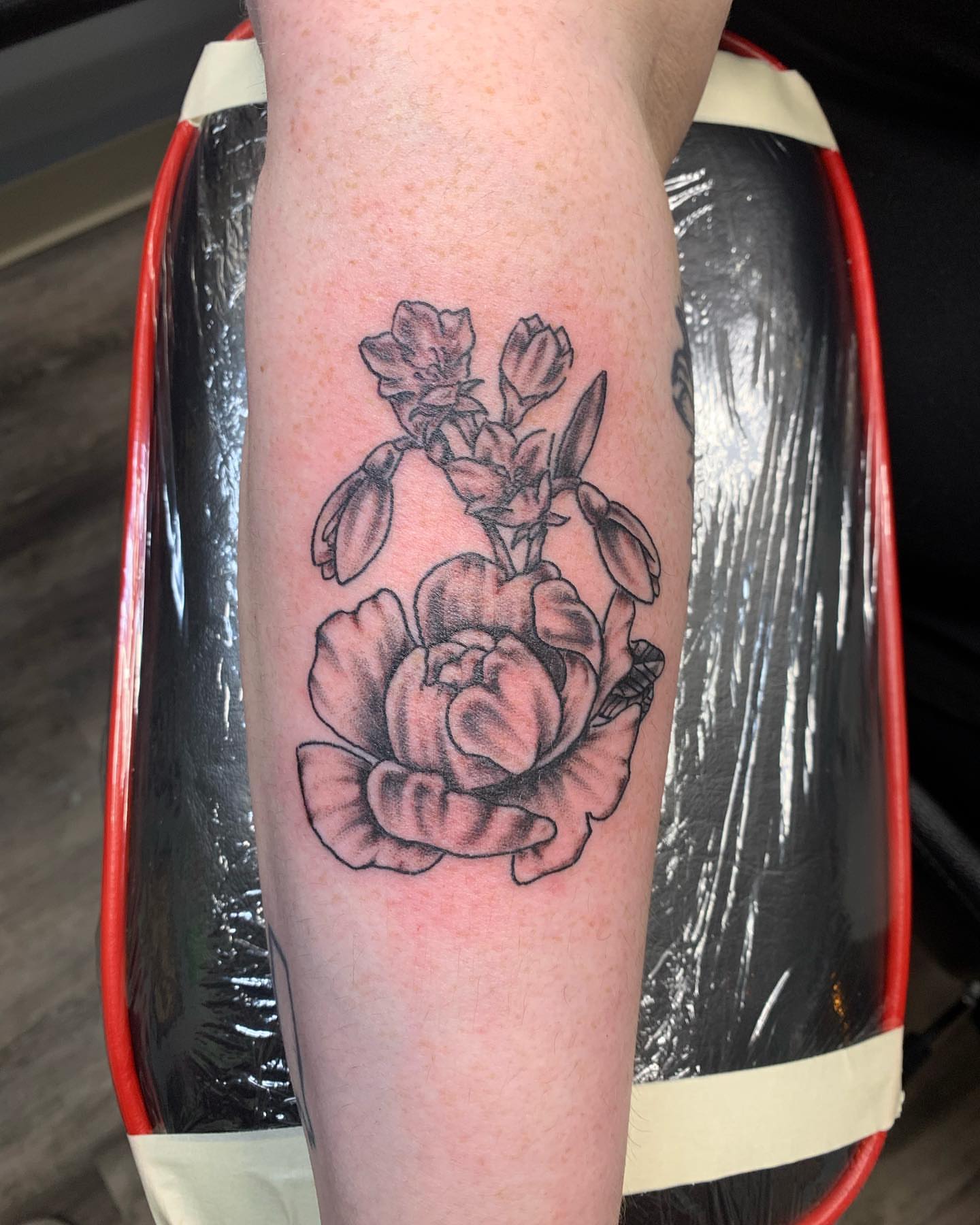 Tattoo by @goat76 — black_and_grey