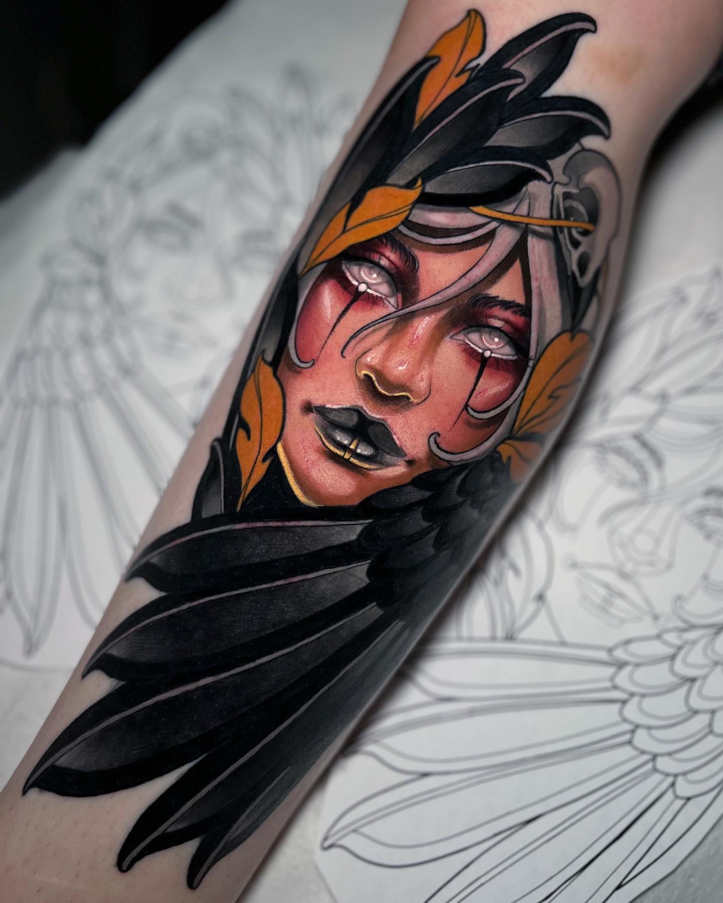 Tattoo by @kikifiligree — realism, anime