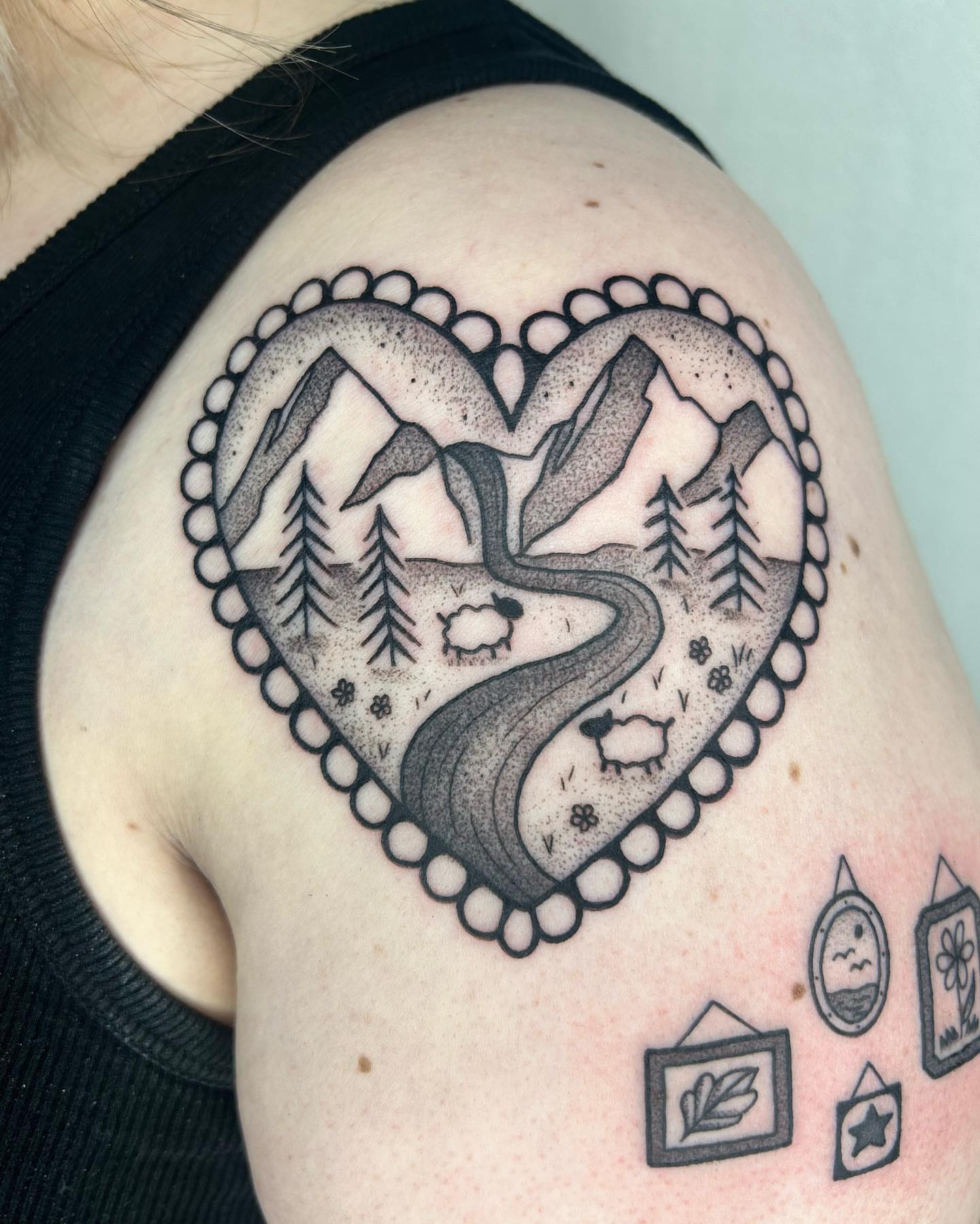 Tattoo by @cicadanymph — dotwork