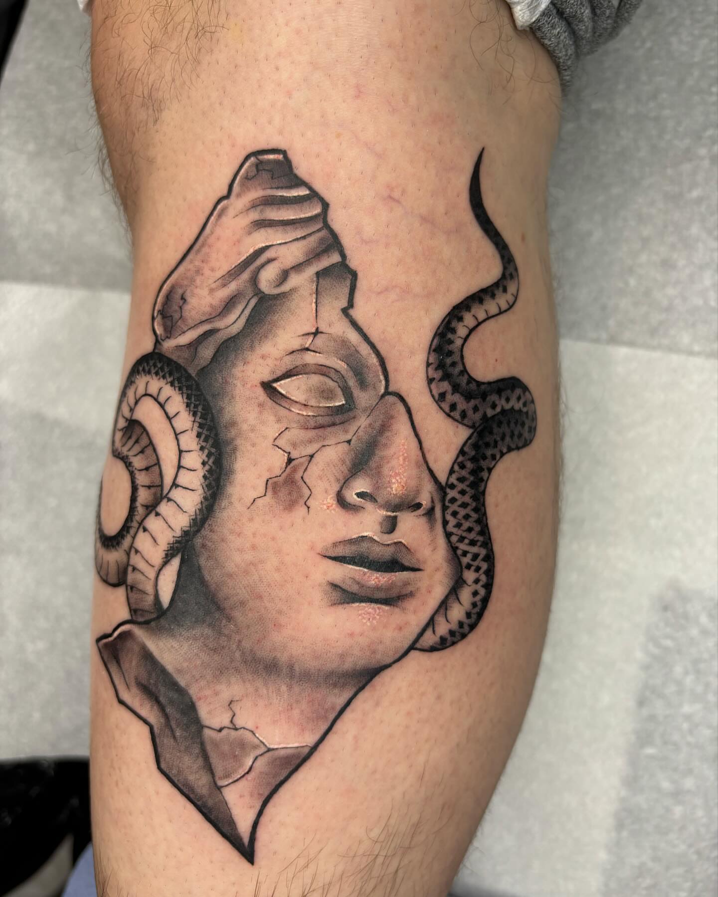 Tattoo by @mitchelkelftattoo — american_traditional, black_and_grey