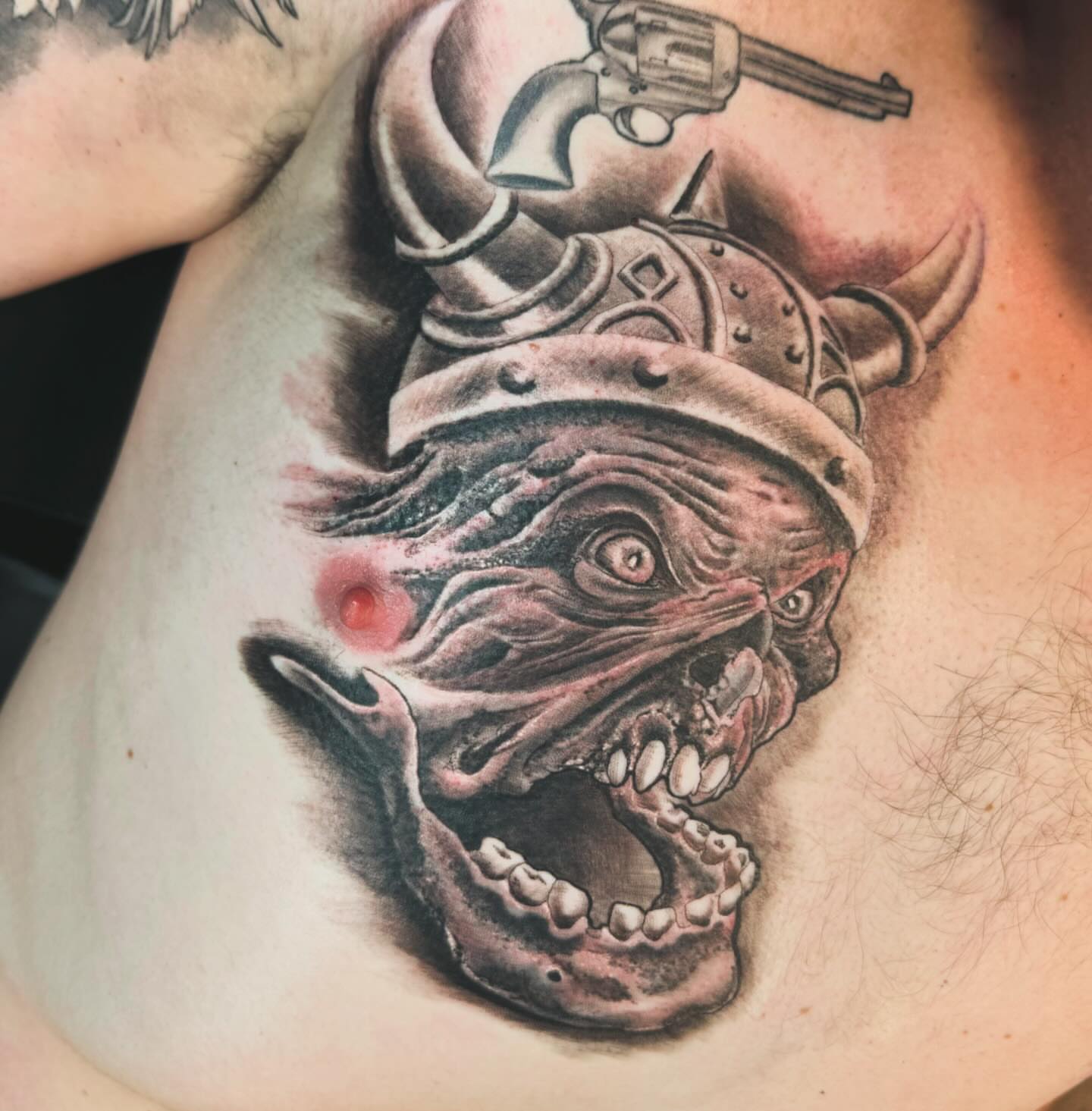 Tattoo by @meme_tattoos — realism, dark_realism