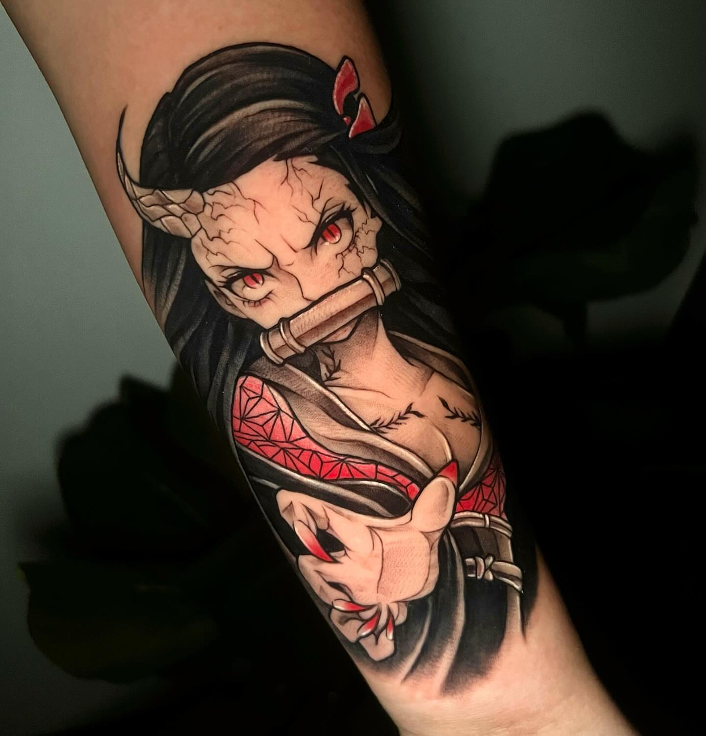Geisha warrior japanese irezumi tattoo on the forearm by emi