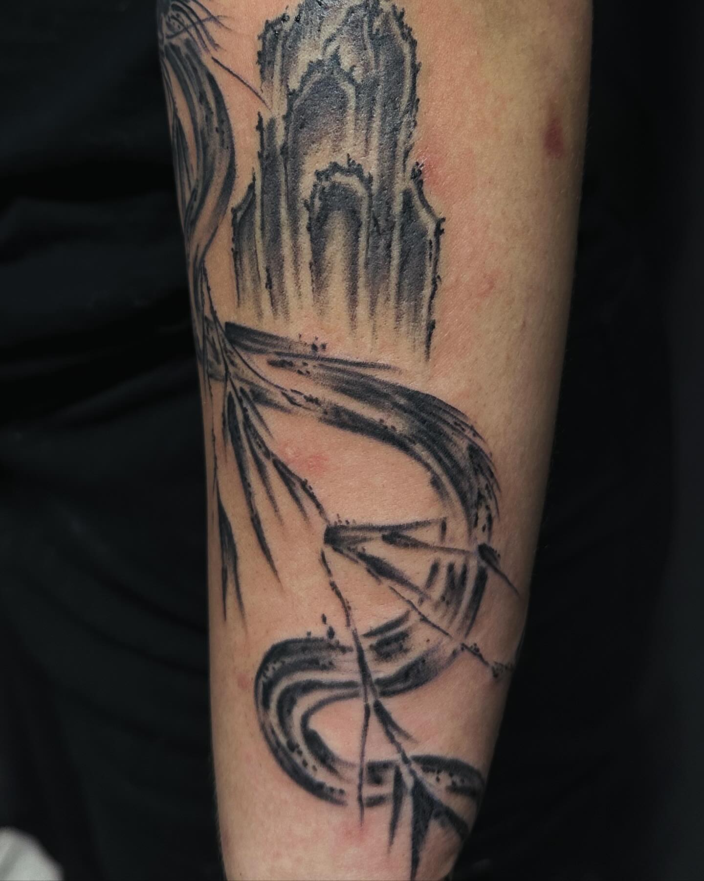 Tattoo by @immaculata_tattoo — black_and_grey, dotwork