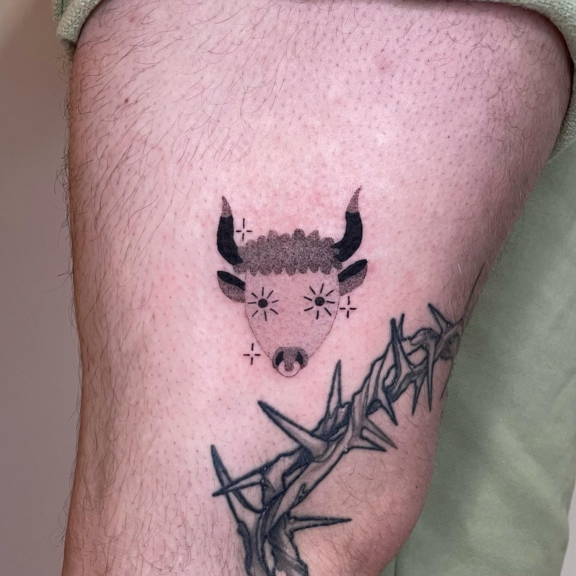 Tattoo by @hocuspokus_ — geometric, black_and_grey