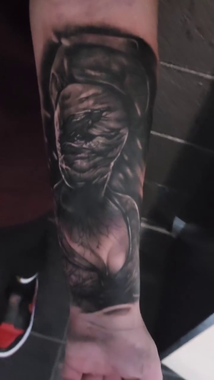 Mummy dark realism tattoo by Nathan Mathers Tattooist