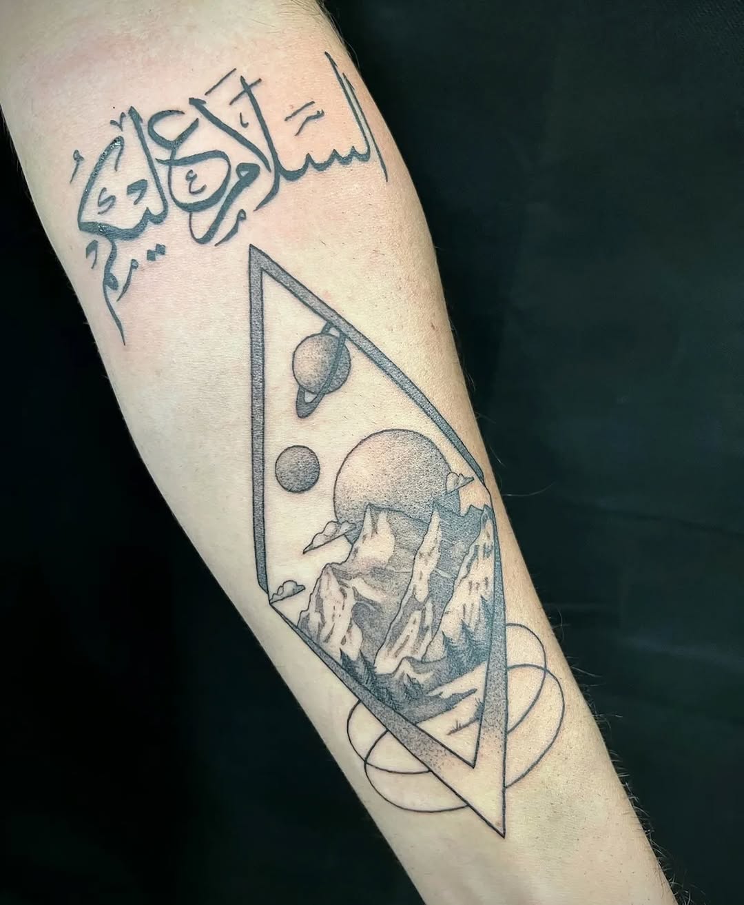 Tattoo by @seth.opotamus β lettering_script, geometric