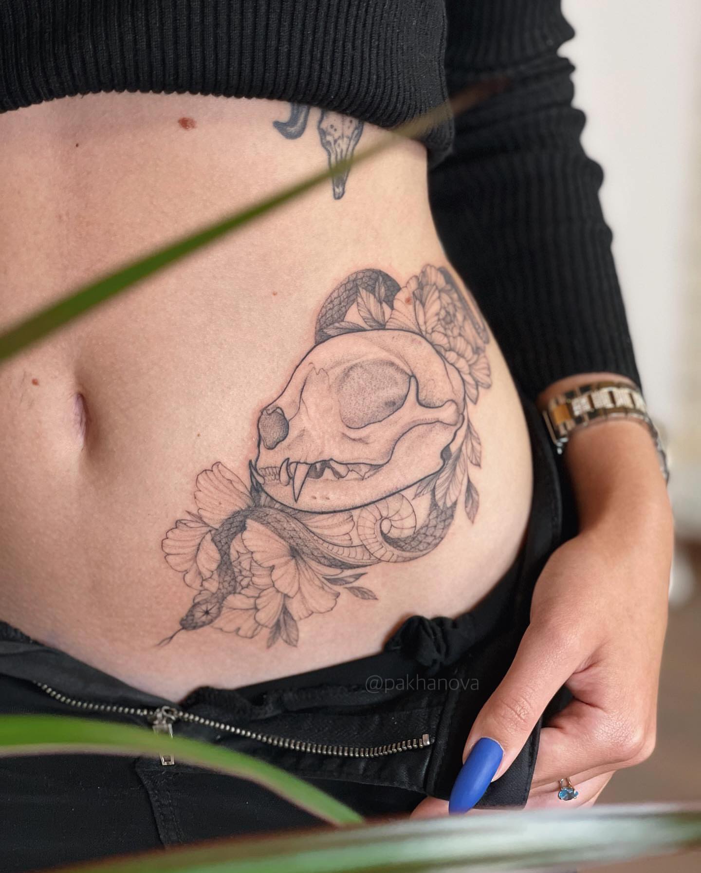 Tattoo by @pakhanova — black_and_grey, realism