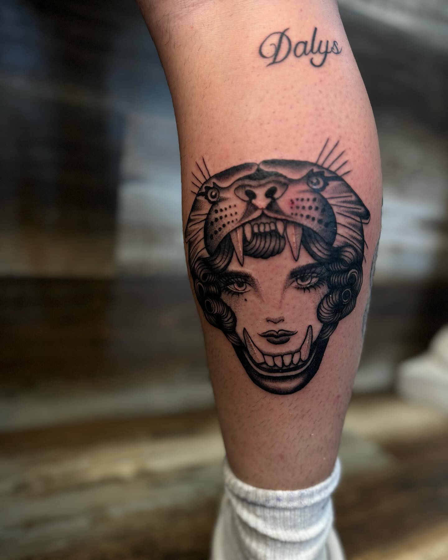 Tattoo by @artbyannistyn — black_and_grey, realism