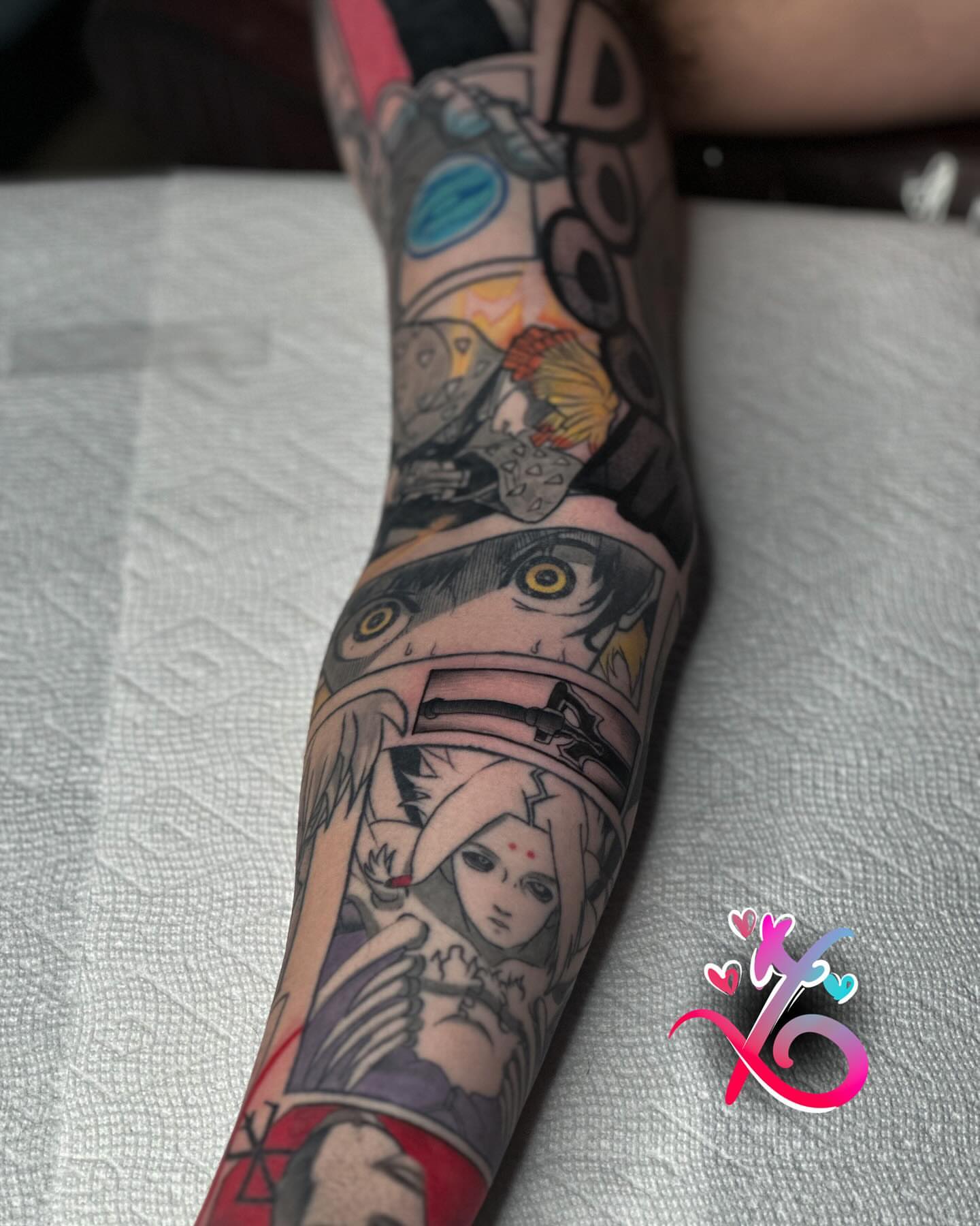 Tattoo by @deussayink — anime, dotwork