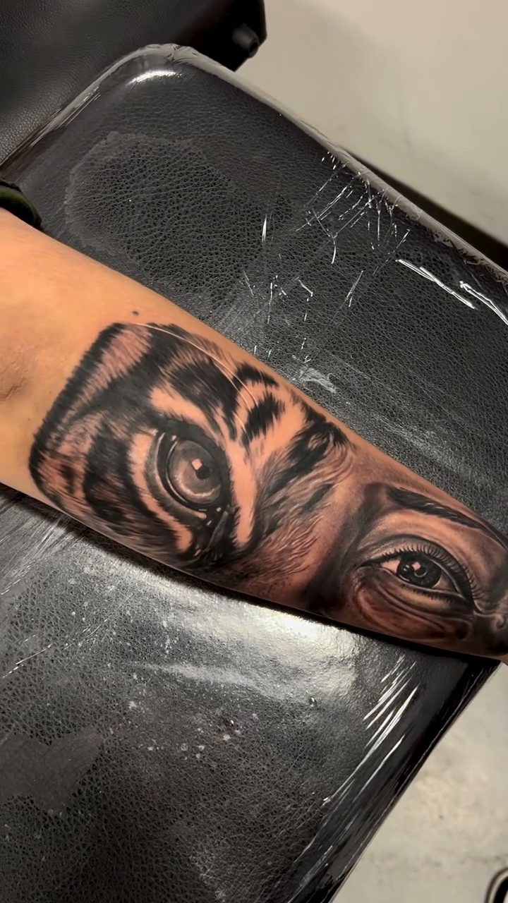 Tattoo by @smileys_ink — realism, black_and_grey