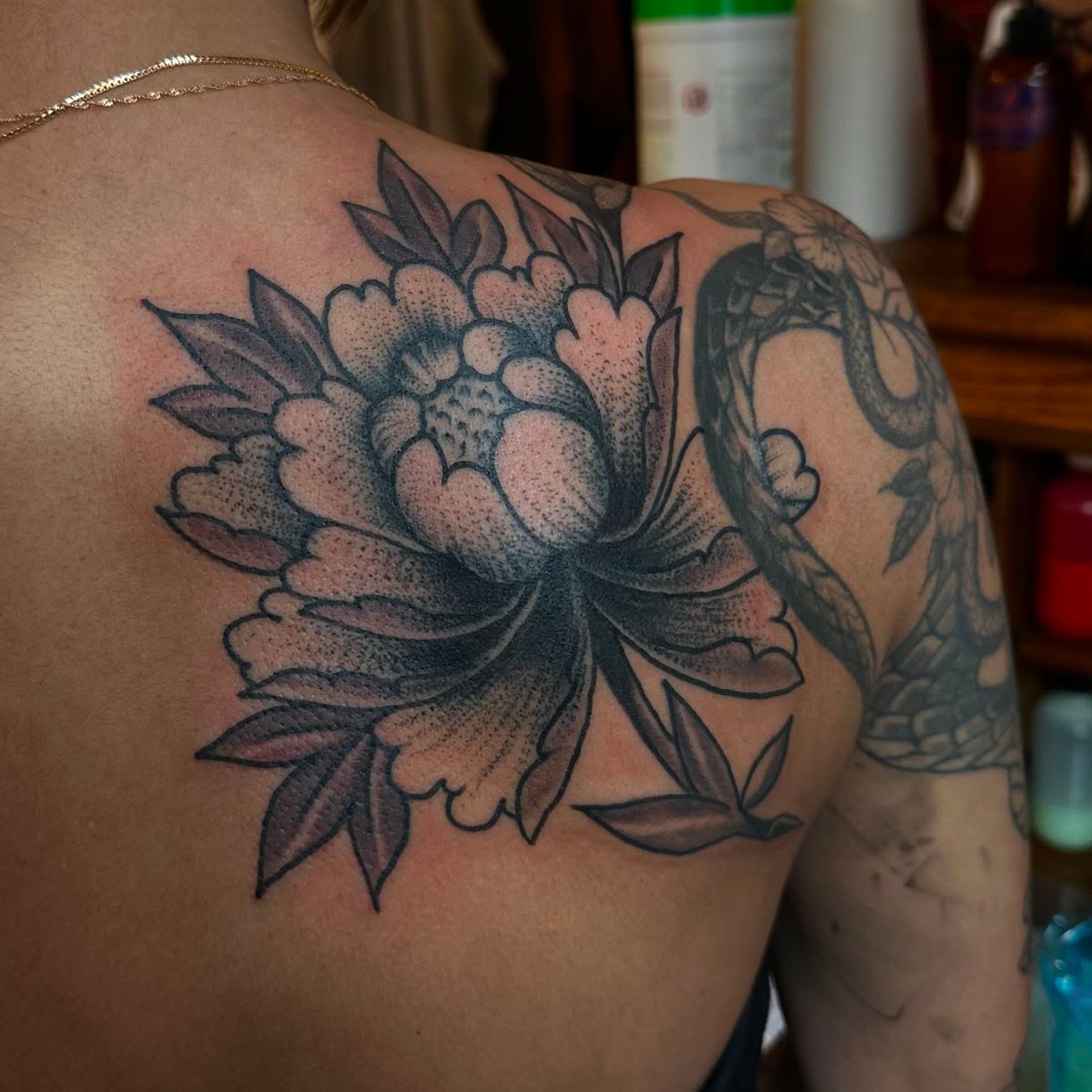 Tattoo by @bismarkpinera1 — dotwork, black_and_grey