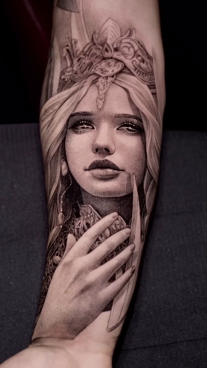 Tattoo by @_escobart — realism, black_and_grey