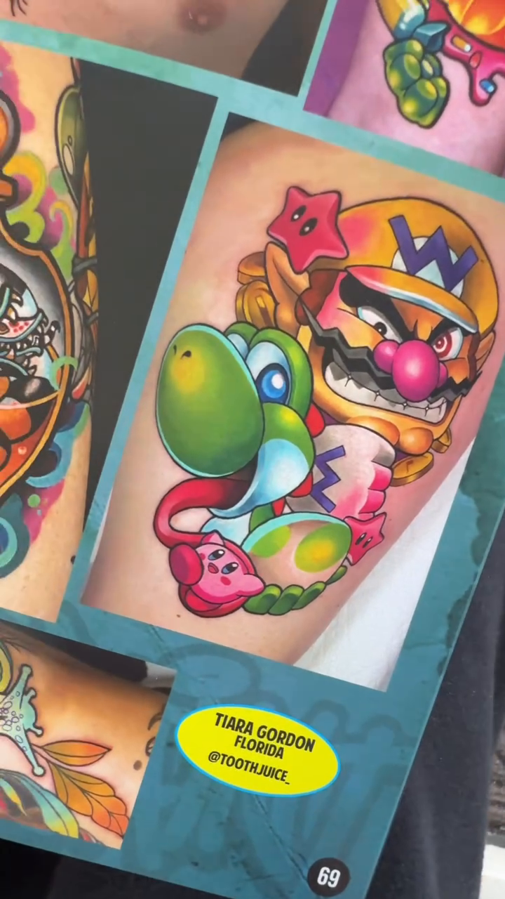 Wario and Yoshi new school tattoo by ✣ ᴛɪᴀʀᴀ ɢᴏʀᴅᴏɴ ✣ video games