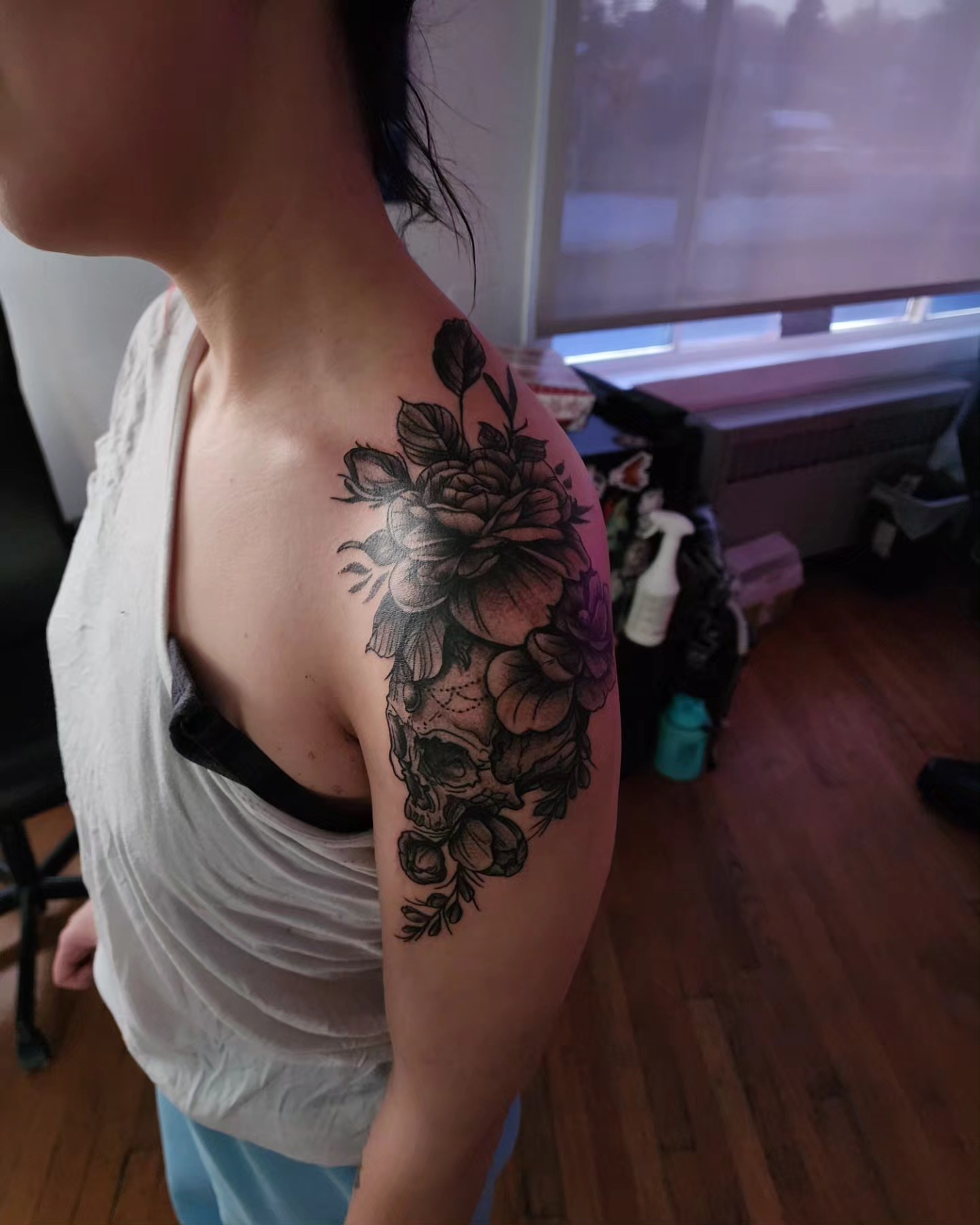 Tattoo by @cre8tionsink — black_and_grey, realism