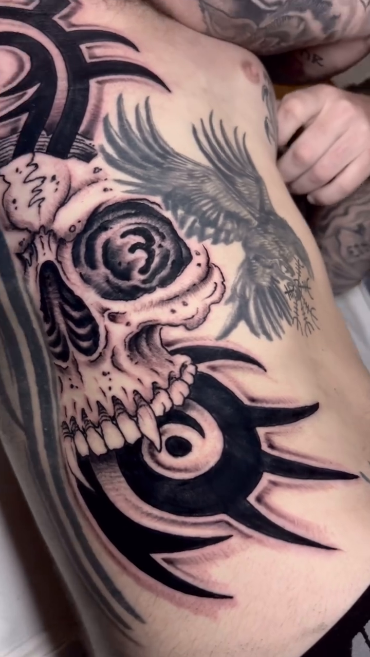 Tattoo by @tattoosbybarron — blackwork, tribal