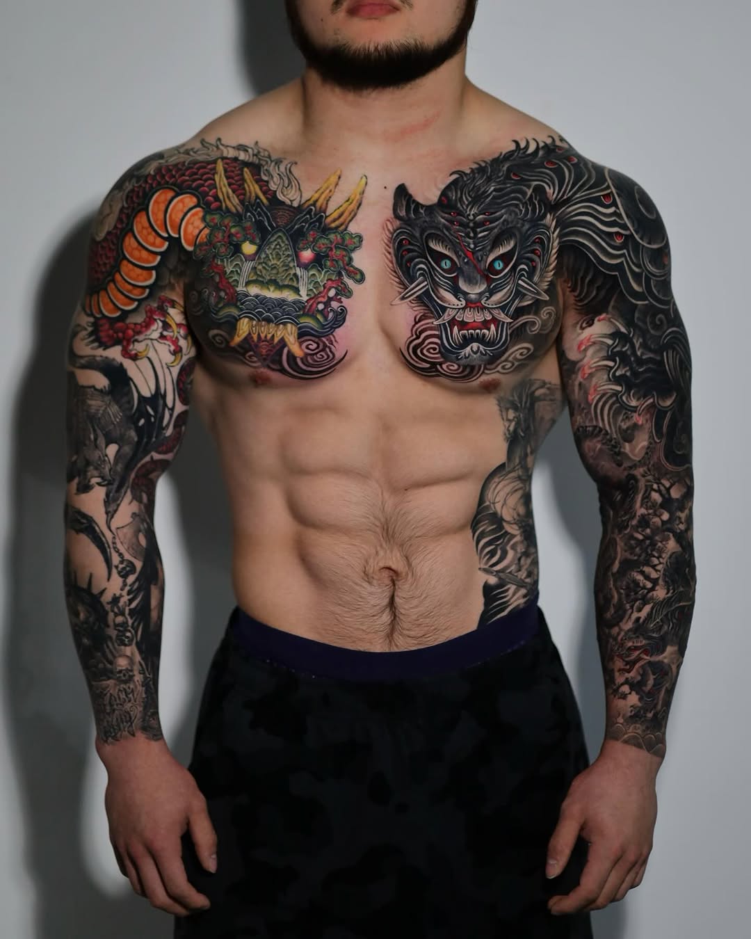 Tattoo by @greedorbs — japanese_irezumi, black_and_grey