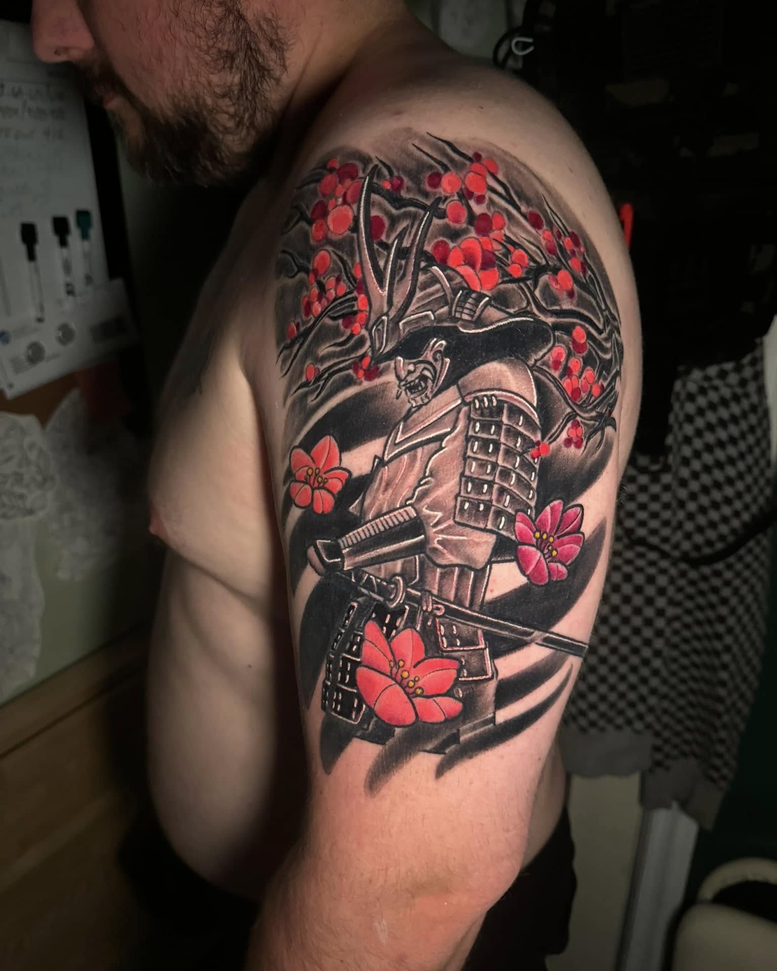 Tattoo by @dapperdustin42 — japanese_irezumi, black_and_grey