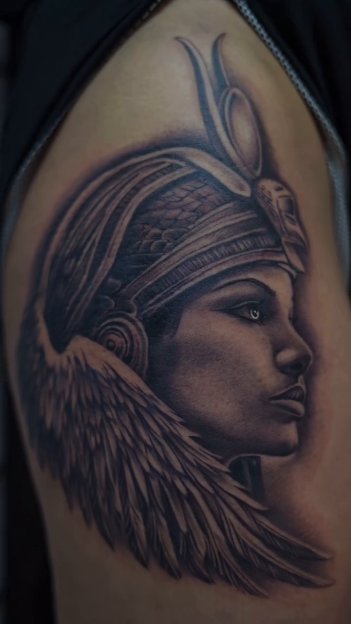 Tattoo by @nickbridwelltattoo — realism, black_and_grey