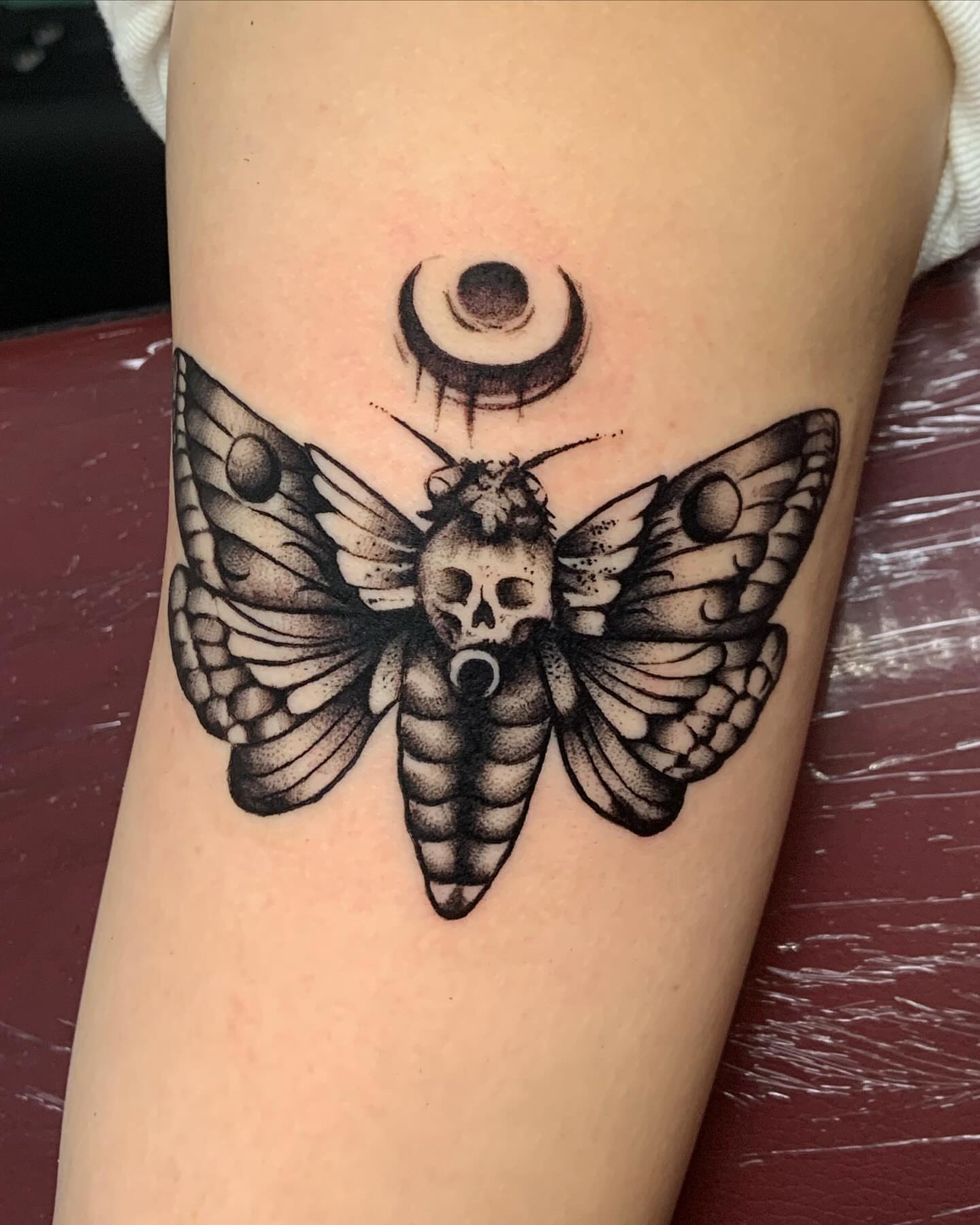 Tattoo by @tattoomike17 — dotwork, black_and_grey
